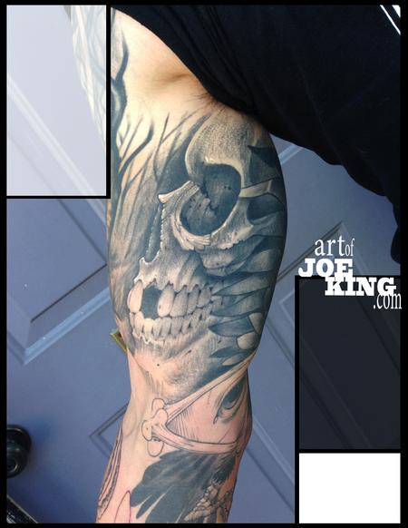 Tattoos - Black Work Skull - 96254